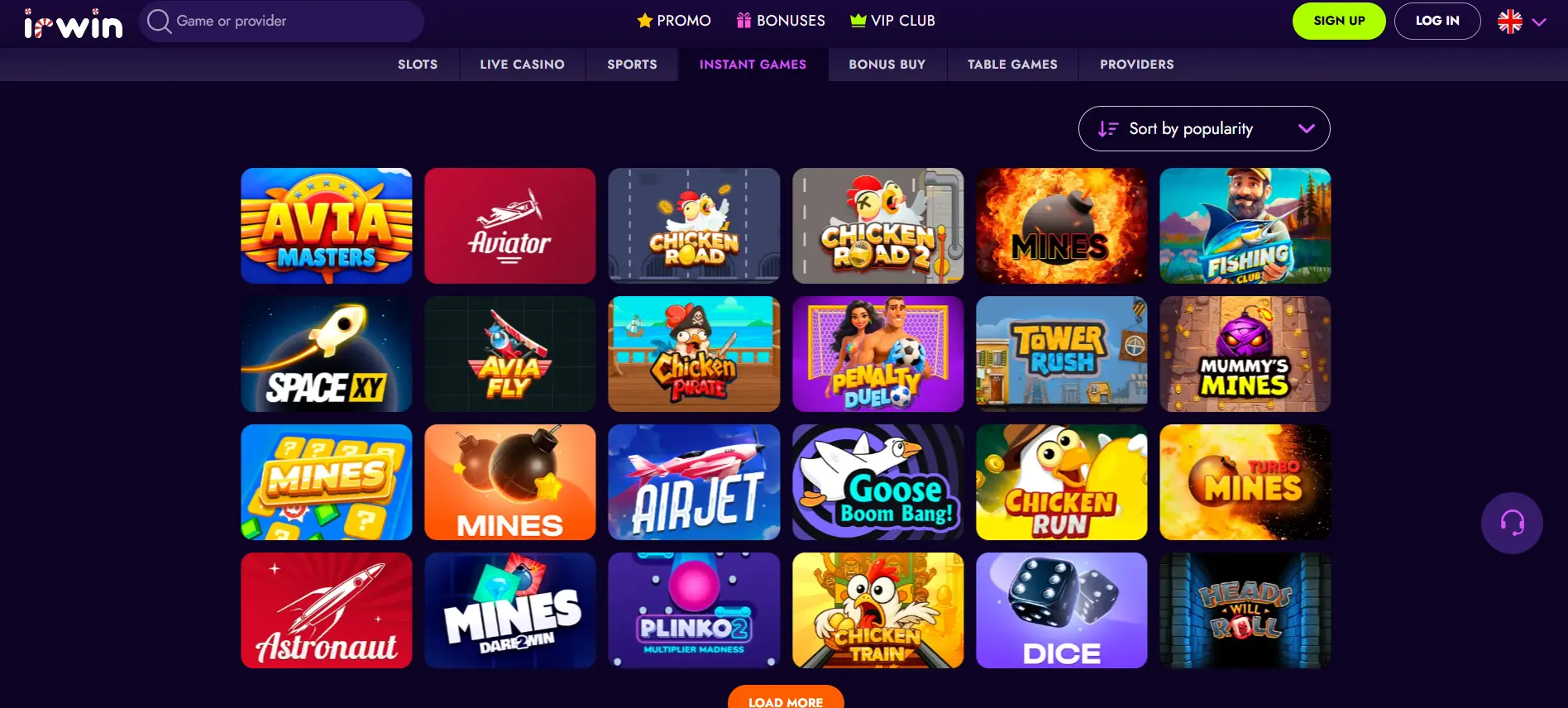 Irwin Casino Crash žaidimai